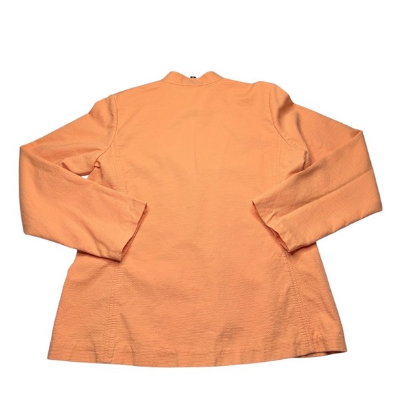 Eileen Fisher Orange Jacket Medium Pockets Lightweight blemish career - Picture 3 of 6